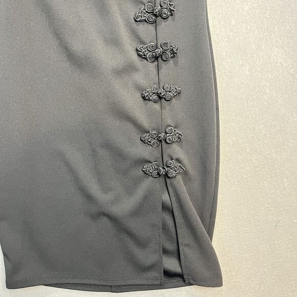 VTG Fashion Nova Women's‎ Black Stretch Kiko High Side Slit  Dress Size S - Picture 5 of 10